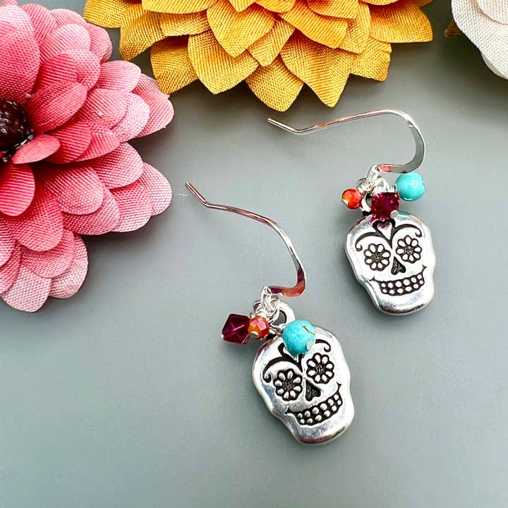 Wholesale Sugar Skull Earrings for your shop – Faire UK