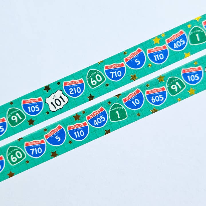 LA Freeways Washi Tape for wholesale by Cynthia Navarro Illustration