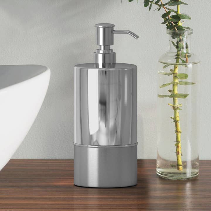 nu steel - Wholesale Soap Dispenser - Parkston Two-tone Stainless Steel Liquid Soap Pump3