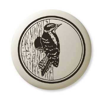 Downy Woodpecker Porcelain Pendant Gift Box for wholesale by Touchstone Pottery