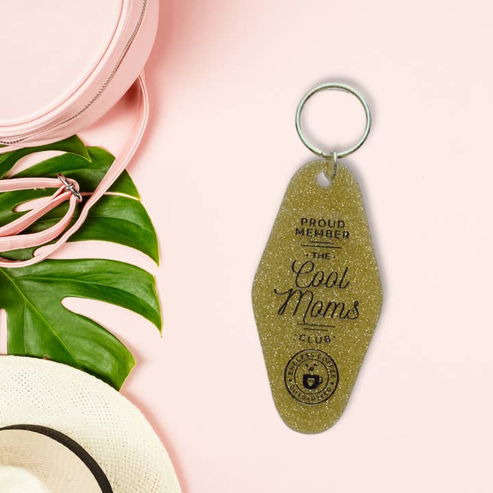 The Cool Moms Club Motel Keychain for wholesale by Sunshine & Lemons Co.
