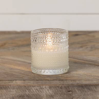 Ragon House - Wholesale Flameless Candle - 3.25" DOTTED GLASS 3D FLAME CANDLE0
