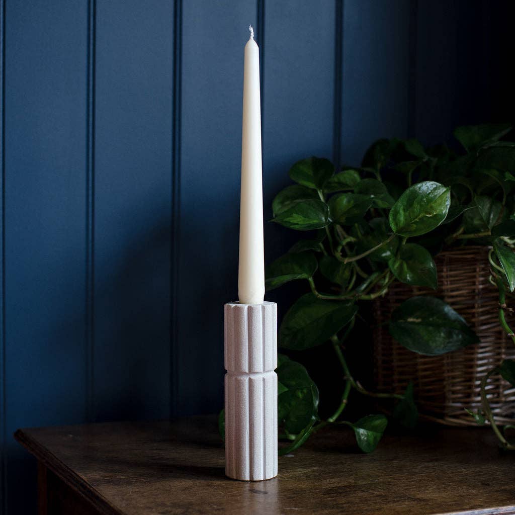 Arthur Cameron – wholesale Candle holder – Rock Ribbed Sandstone Candlestick Holder0