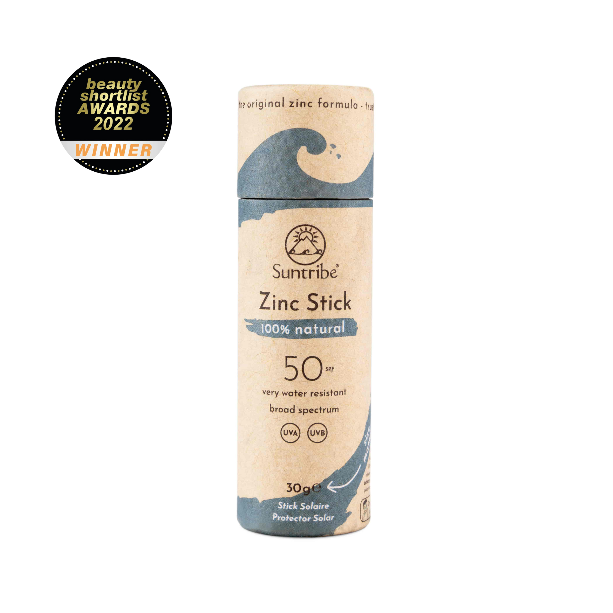 Suntribe - Wholesale Sunscreen - Suntribe Organic Mineral Zinc Sun Stick SPF 50 Ocean Blue4