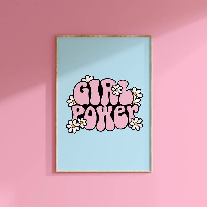 The Happy Badger - Wholesale Art Print - Girl Power Print - Bedroom Wall Art - Colourful Home Decor