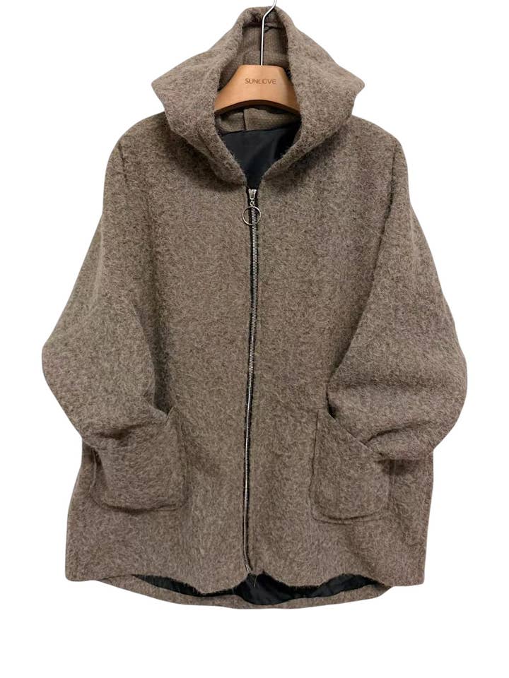 ORNELLA PARIS - Wholesale Jacket - Women's - Hooded zip-up jacket8