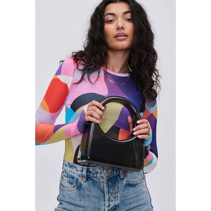 Urban Expressions - Wholesale Clutch - Dames - Zoila acrylic avondtas met transparant design9