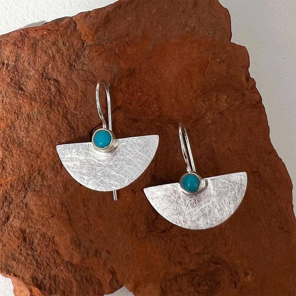 Women's Peace Collection - Wholesale Dangle Earrings - Shoot For The Moon Earrings - Sterling Silver, Indonesia