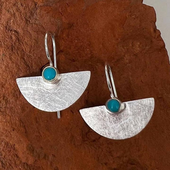 Women's Peace Collection - Wholesale Dangle Earrings - Shoot For The Moon Earrings - Sterling Silver, Indonesia0