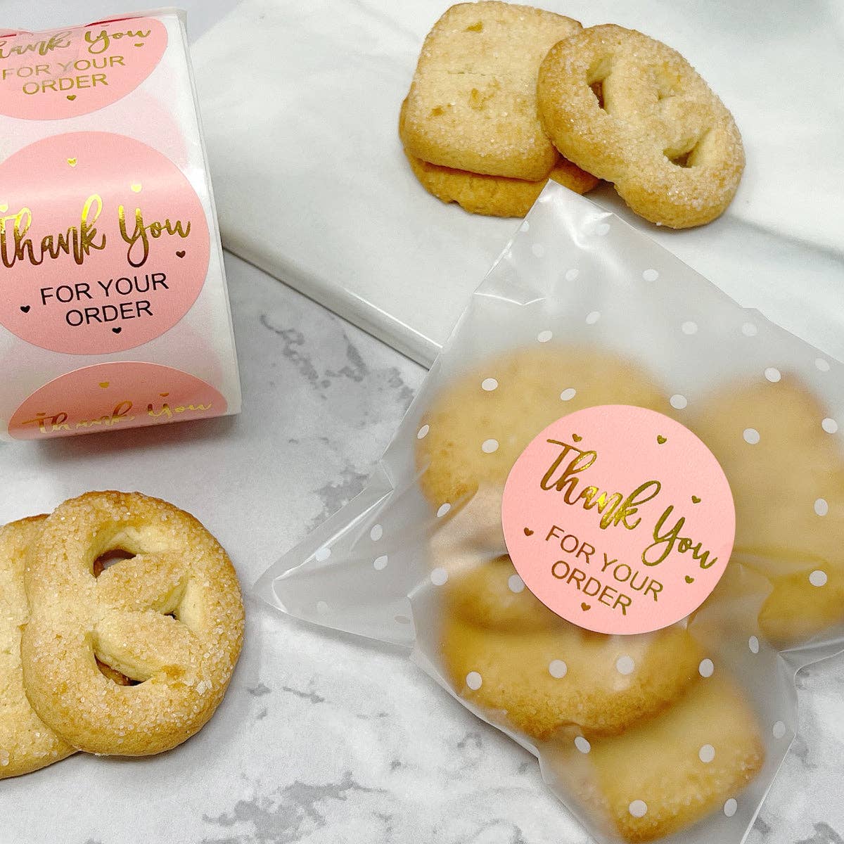 Wrapables.com - Wholesale Sticker - Wrapables 1.5" / 2" Thank You Stickers Roll8