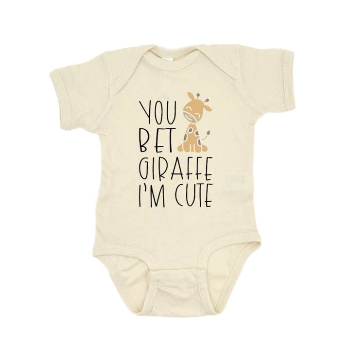 Sage & Soil - Venta al por mayor Body sin pies - Bebés - Body infantil You Bet Giraffe I'm Cute