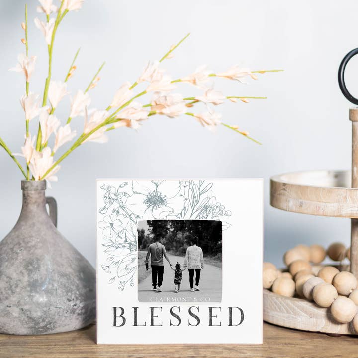 Clairmont & Co - Wholesale Picture Frame - Blessed Picture Frame, Small Frame, Wooden Picture Frame