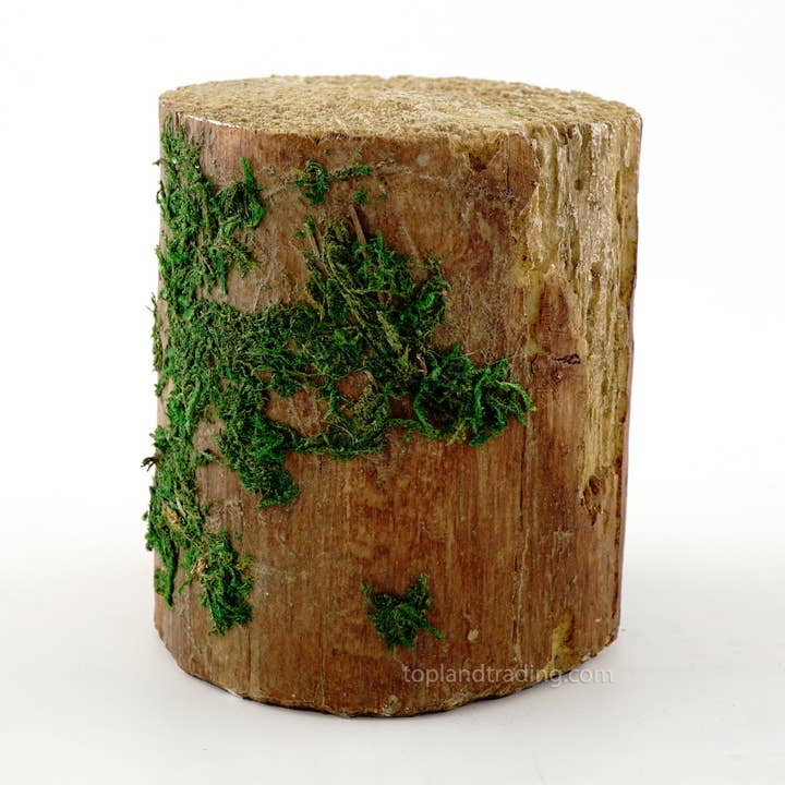 Decorative Mossy Tree Stump Display for wholesale by Top Land Trading