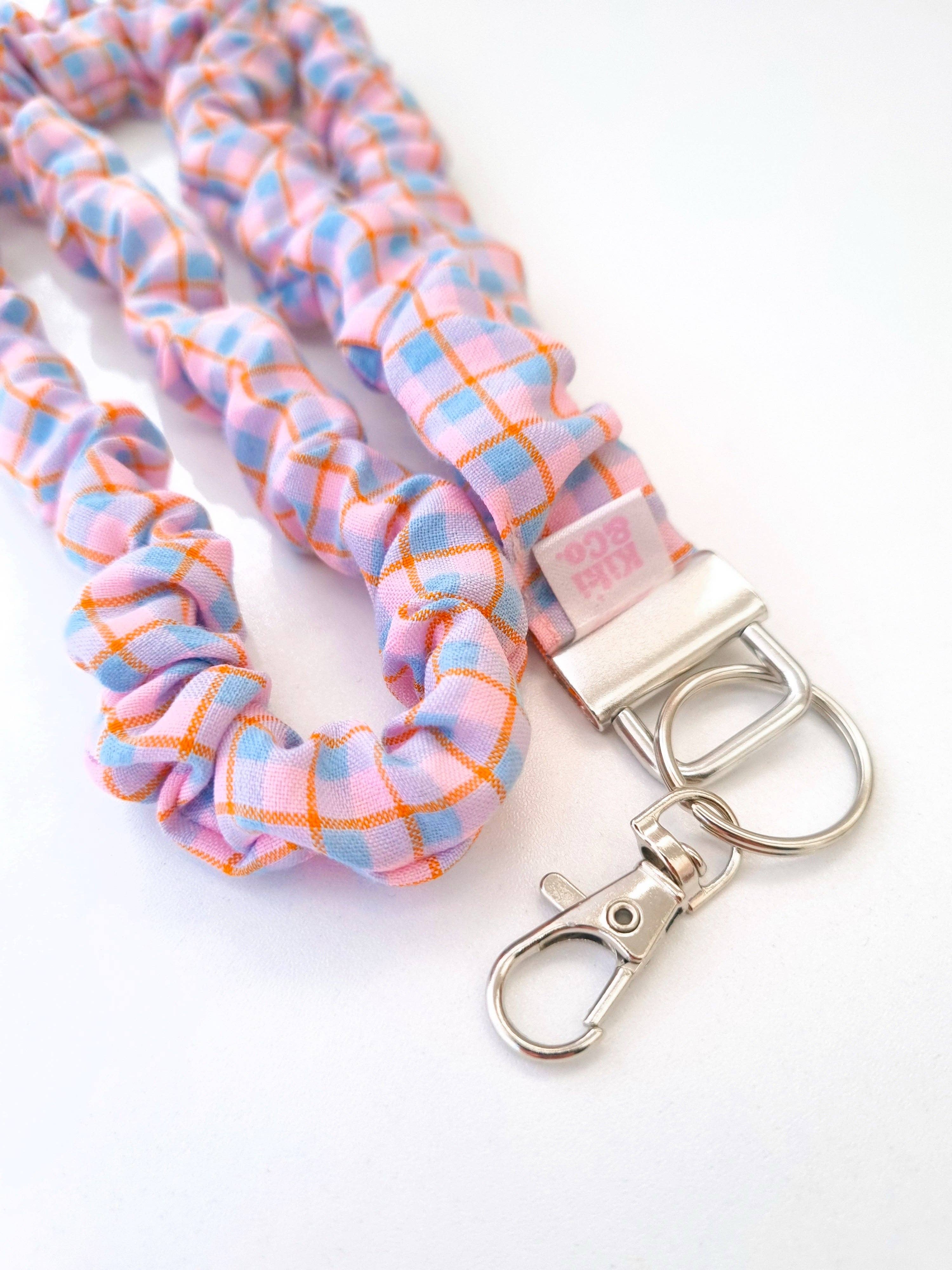 Kiki & Co. - Wholesale Lanyard - Women's - Scrunchie Lanyard - Ally Plaid1