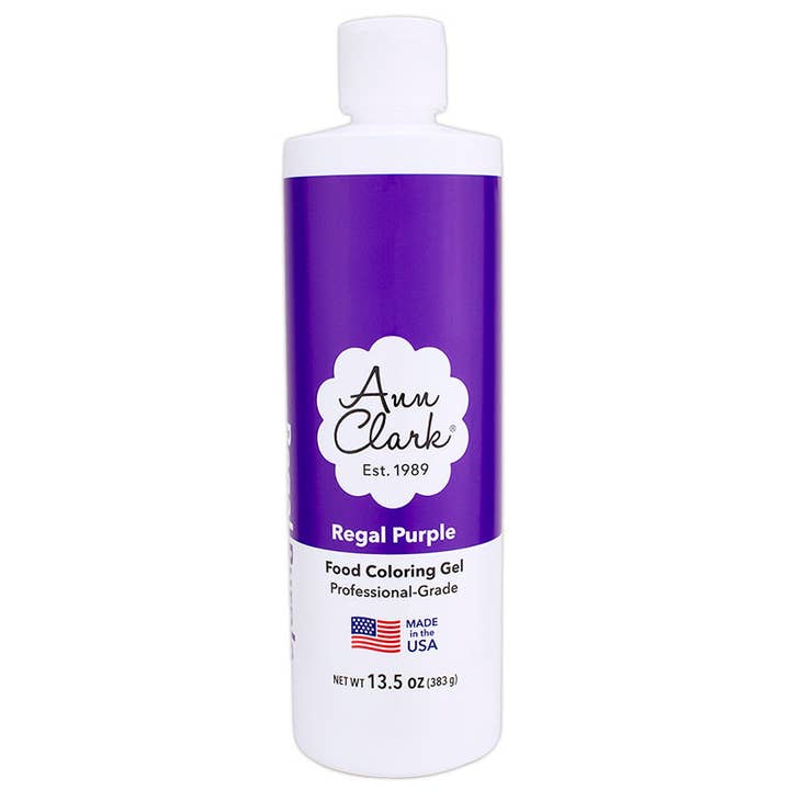 Ann Clark - Wholesale Icing - Regal Purple Food Coloring Gel, Extra Large 13.5 oz. Bottle