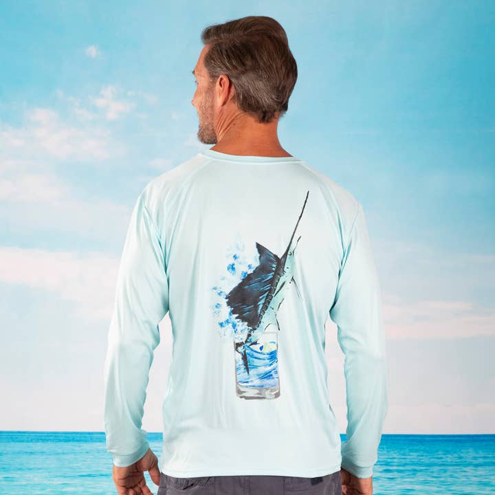 "Sailfish Cocktail" UPF 50 Performance Ultra Comfort Shirt for wholesale by Caloosa WaterWear