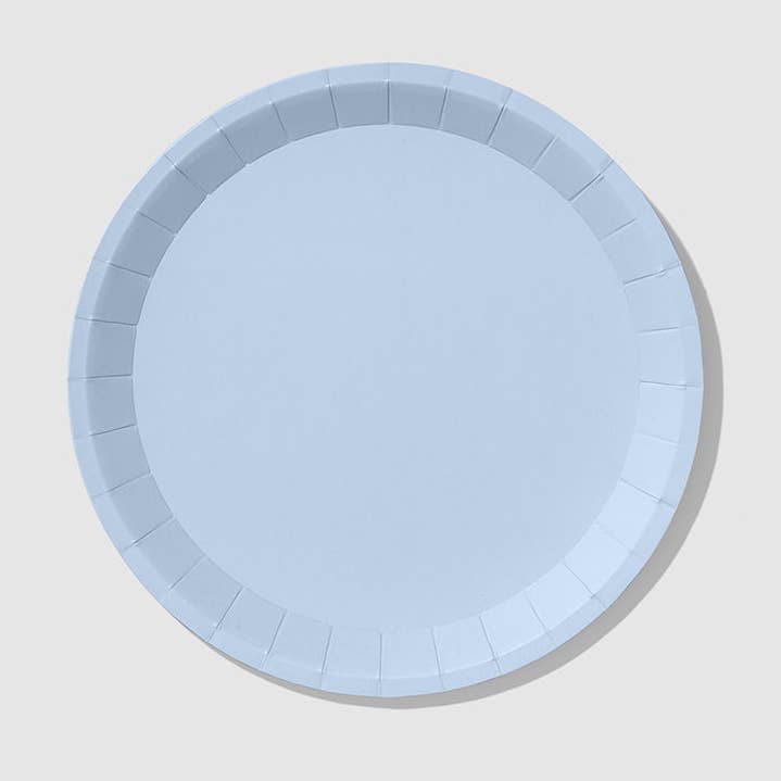 Pale Blue Classic Small Plates (10 per pack) for wholesale by Coterie Party Supplies