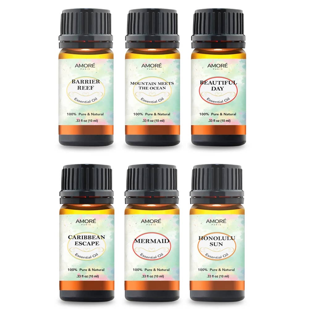 Extreme Fit Wholesale - Wholesale Essential Oil - XTF X AMORÉ ISLAND GETAWAY ESSENTIAL OIL GIFT SET (6-PIECES)1