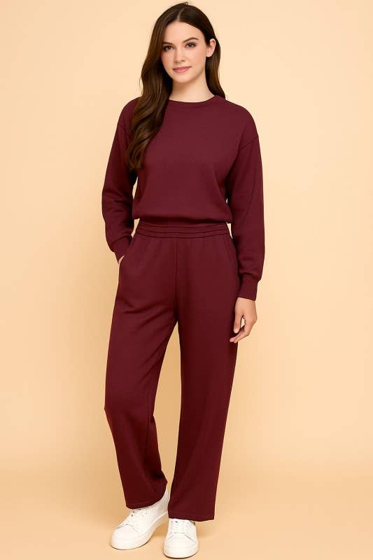 MIO WHOLESALE - Vente Ensemble de vêtements d'intérieur – femme - ENSEMBLE PULL-OVER & PANTALON AIR SCUBA CLASSIC SR01SET7