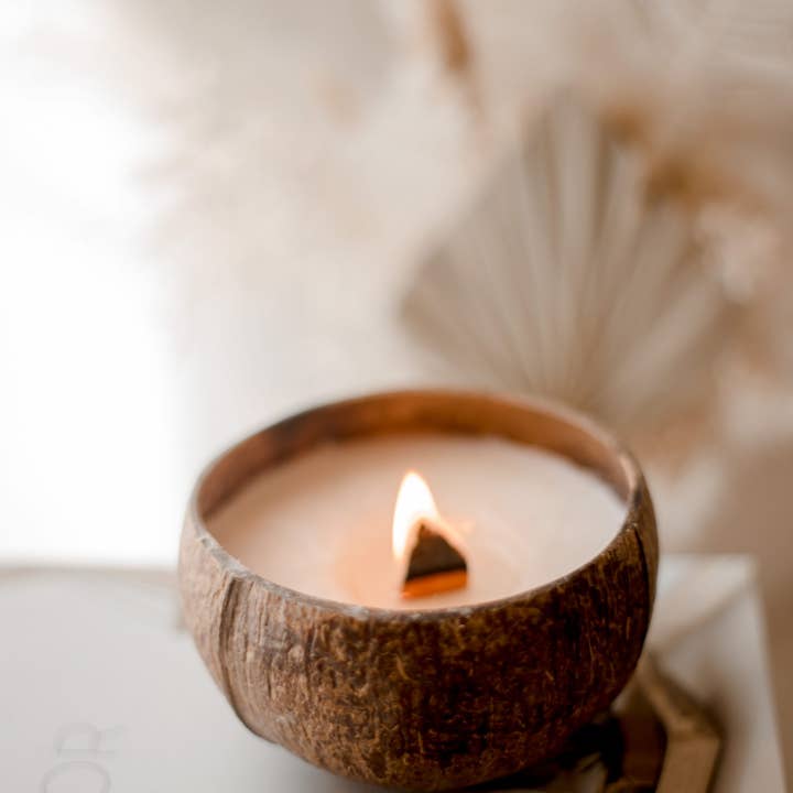 Q Home Australia - Vendita all'ingrosso Candela in vasetto - Set di candele in cocco - Timber Wick3
