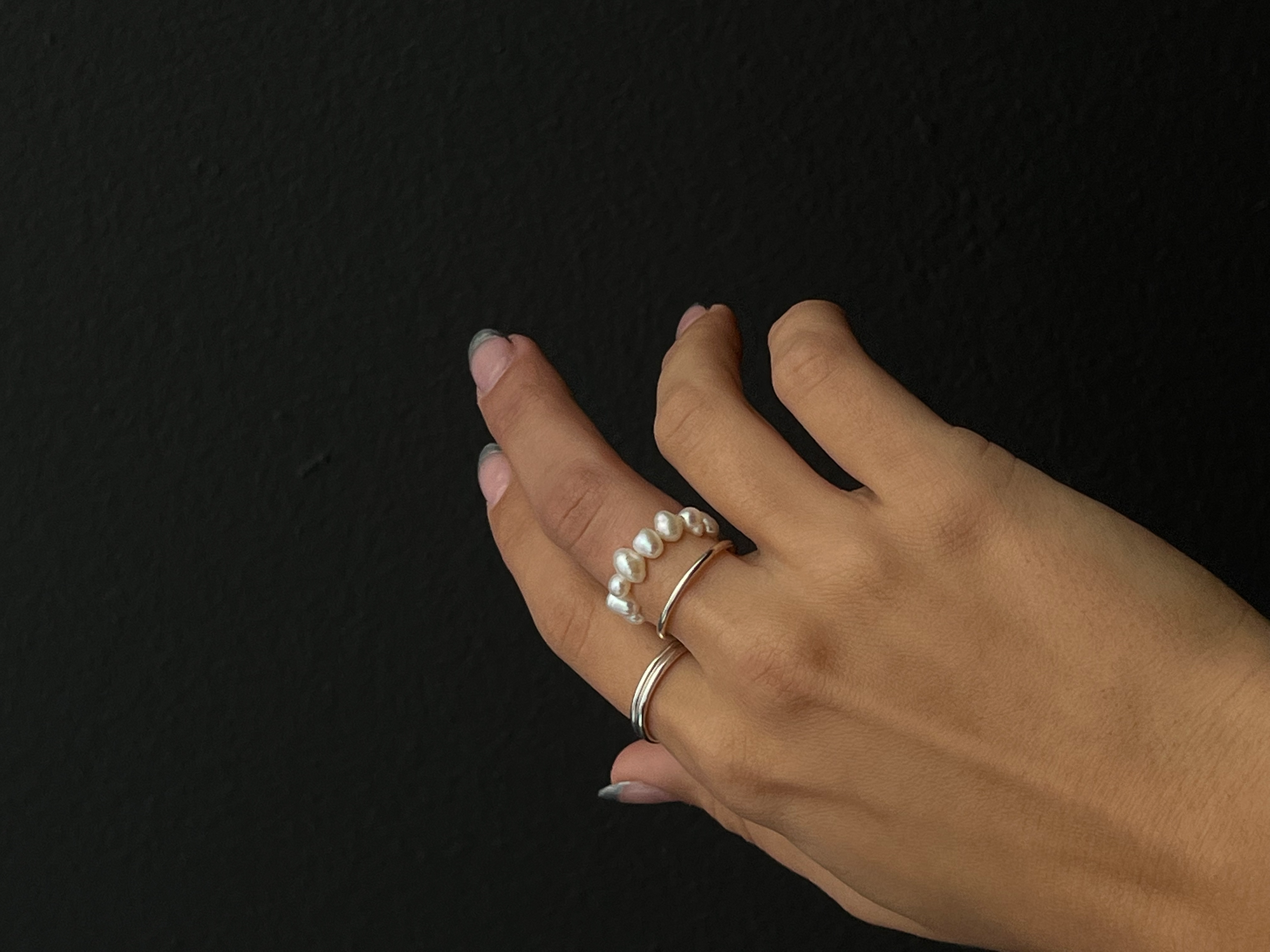 May Martin - Wholesale Band/Stacked Ring - Aria Pearl Ring2