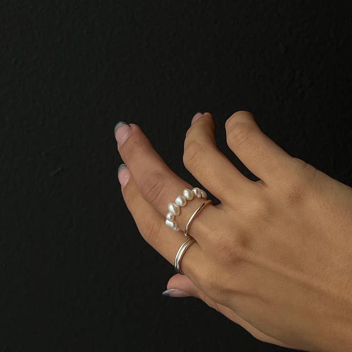 May Martin – Großhandel Band/Stapelring – Aria Perlenring2