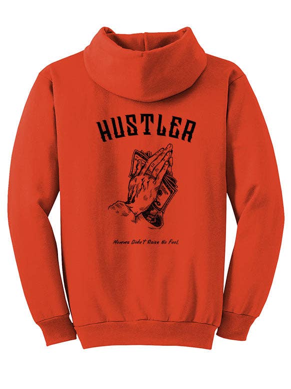 Felpa con cappuccio arancione Tatdaddy «No Foo» per la vendita all'ingrosso da parte di TatDaddy Clothing Co.