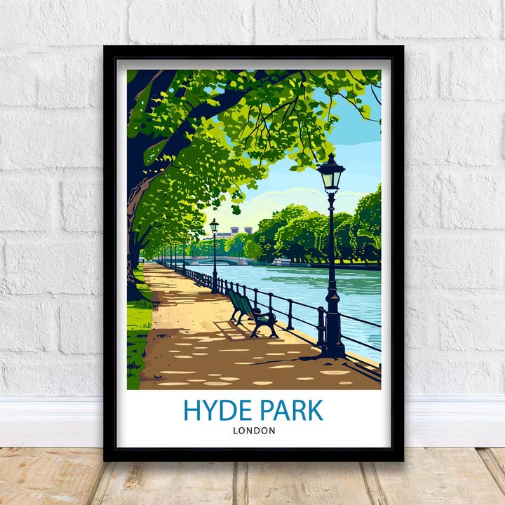 Hyde Park London Travel Poster for wholesale by InkNPrintz