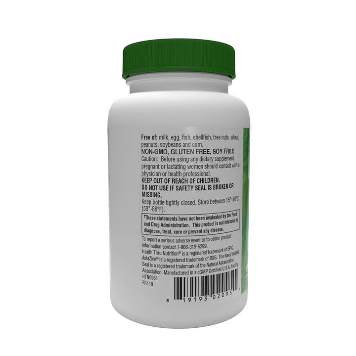 Health Thru Nutrition - Wholesale Oral Supplement/Vitamin - Astaxanthin 12mg - Natural (Non-gmo) 120 Softgels