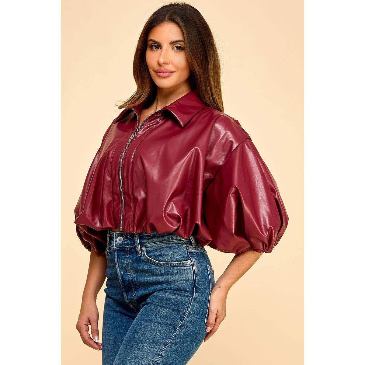 Black Pearl Clothing - Wholesale Jacket - Women's - CITY EDGE CROPPED PU PLUS JACKET10