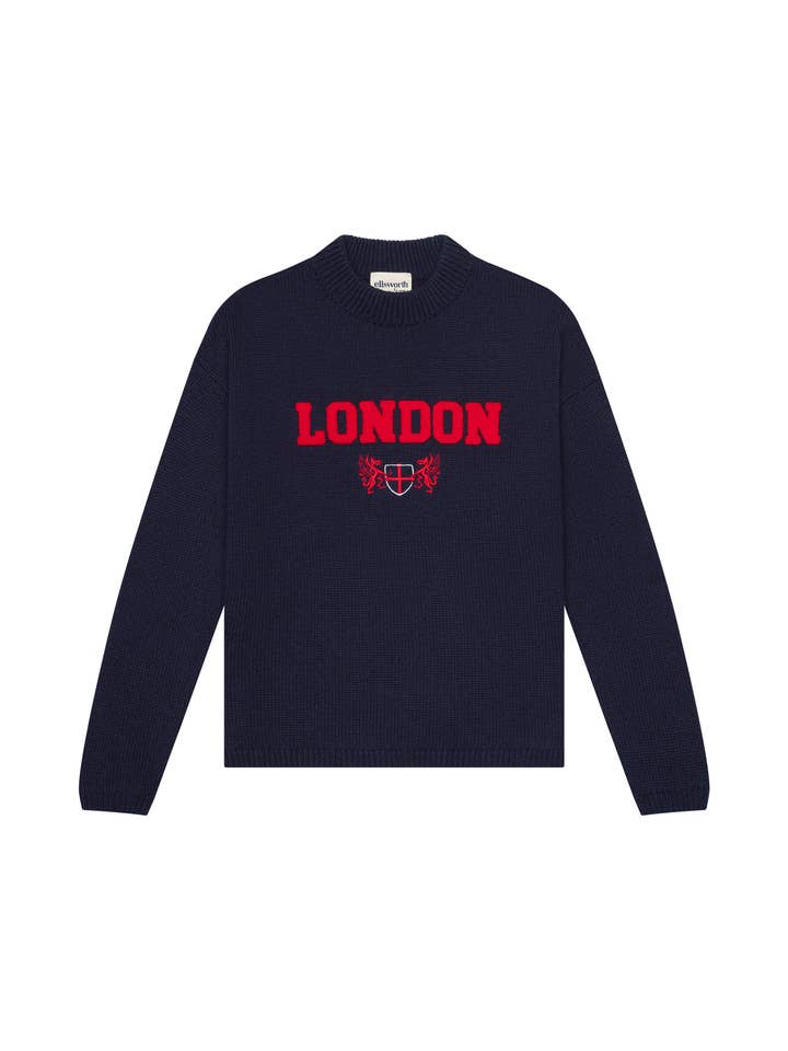 Pull ras du cou Sadie - Blason de Londres pour la vente par Ellsworth+Ivey