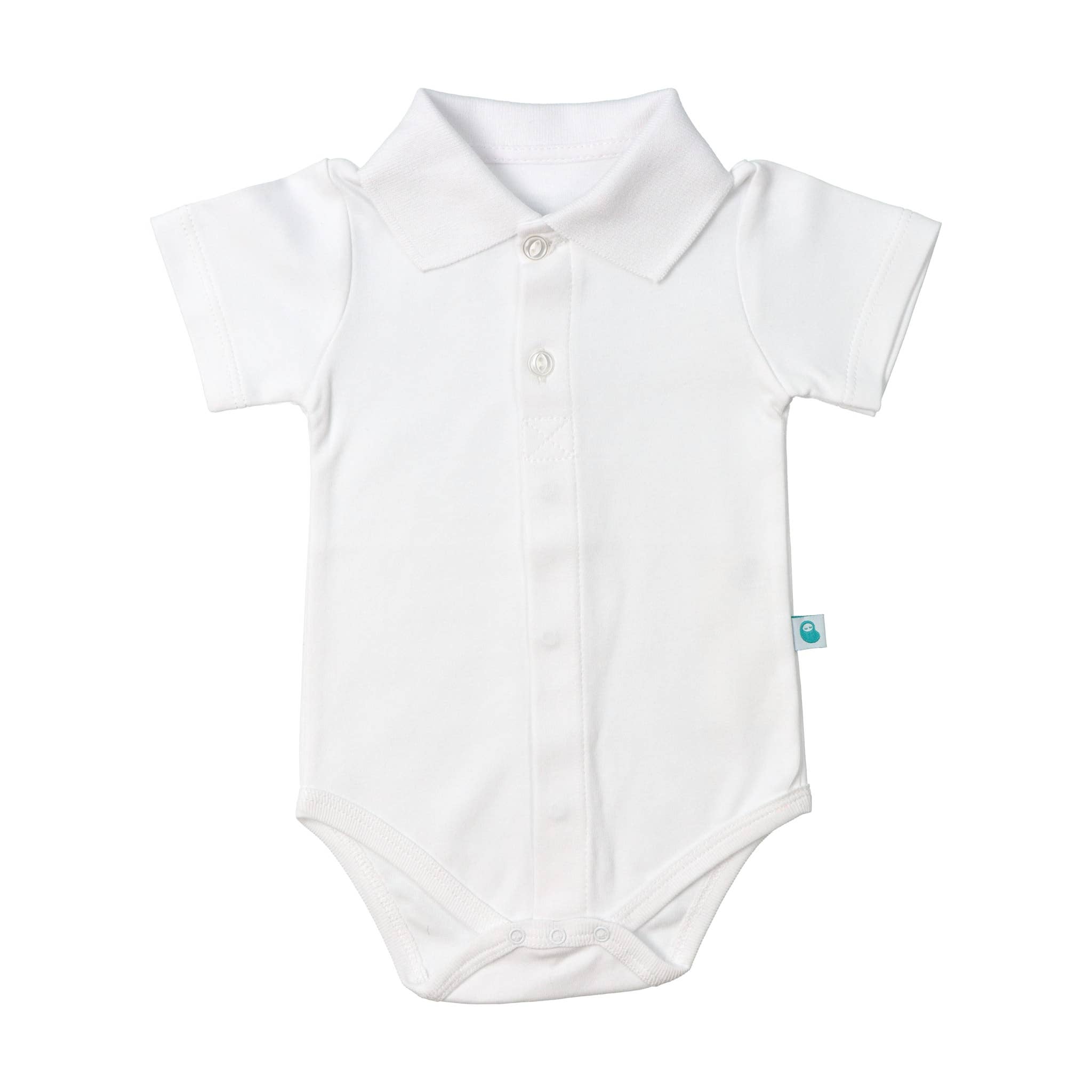 Bean Baby Clothes - Vente Body (sans pieds) – bébé - Body bébé en coton avec col polo blanc.0