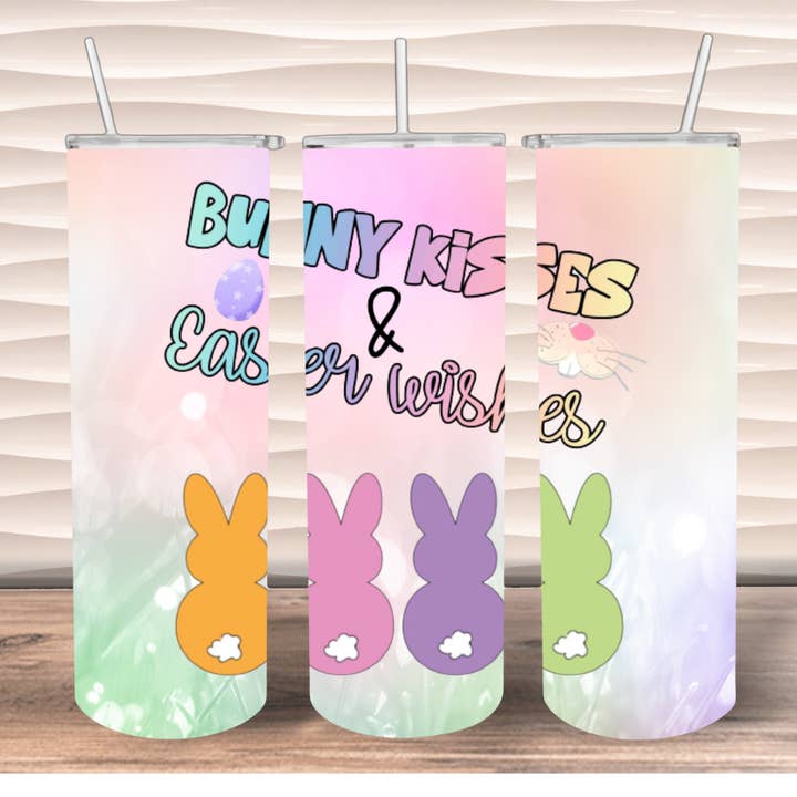 Gobelet de Pâques « Bunny Kisses & Easter Wishes » pour la vente par FloBama Girls Wholesale