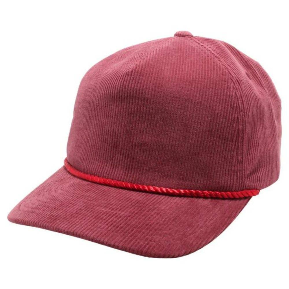DOBBI - Wholesale Baseball Cap - Women's - Five Panel Corduroy Unstructured Rope6