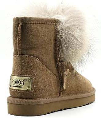 OOG - Wholesale Laarzen - Dames - OB0561 Camel OOG Damesleren laarzen met bont0
