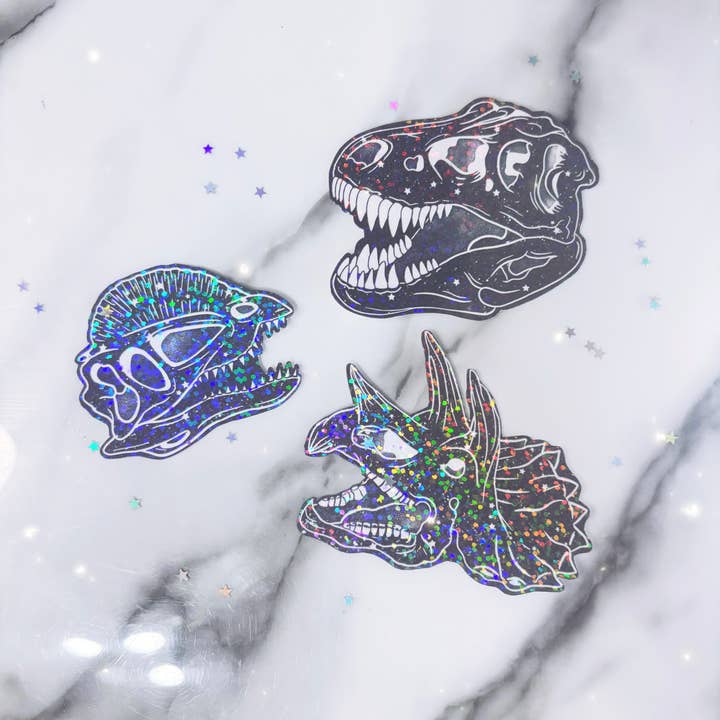 Desaray Designs - Wholesale Sticker - Dinosaur skull sticker set - dinosaur sticker