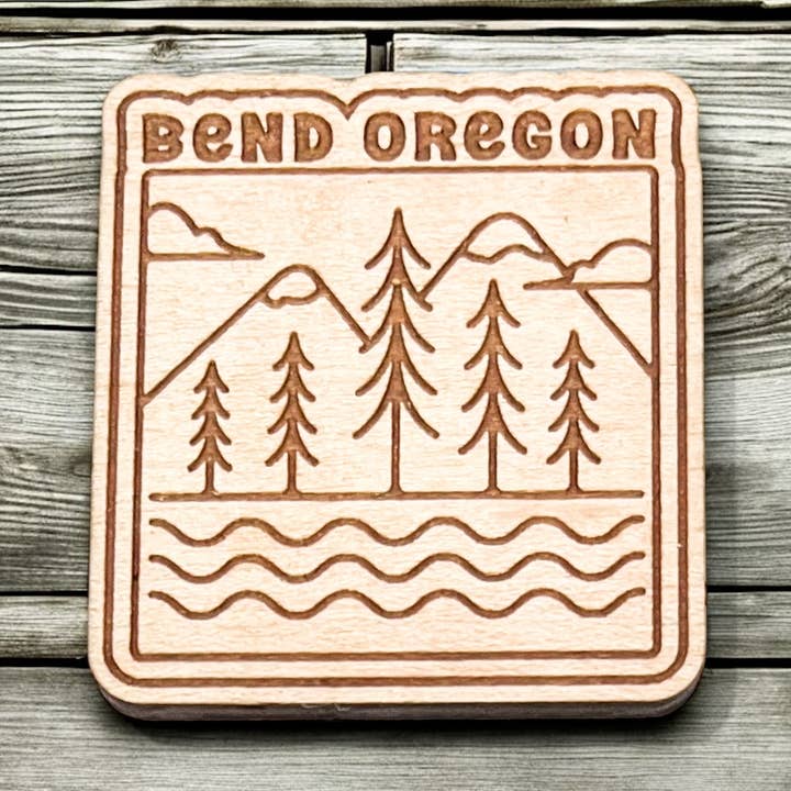 Mountain Scene Magnet-Add City/State - Custom & Personalized for wholesale by Wild Larch Creative