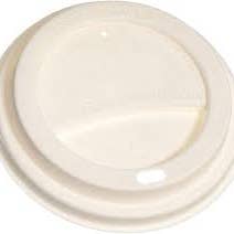 EcoQuality - Wholesale Coffee/Tea Cup - 90mm Sugarcane Compostable Fiber Lids for Paper Coffee Cups
