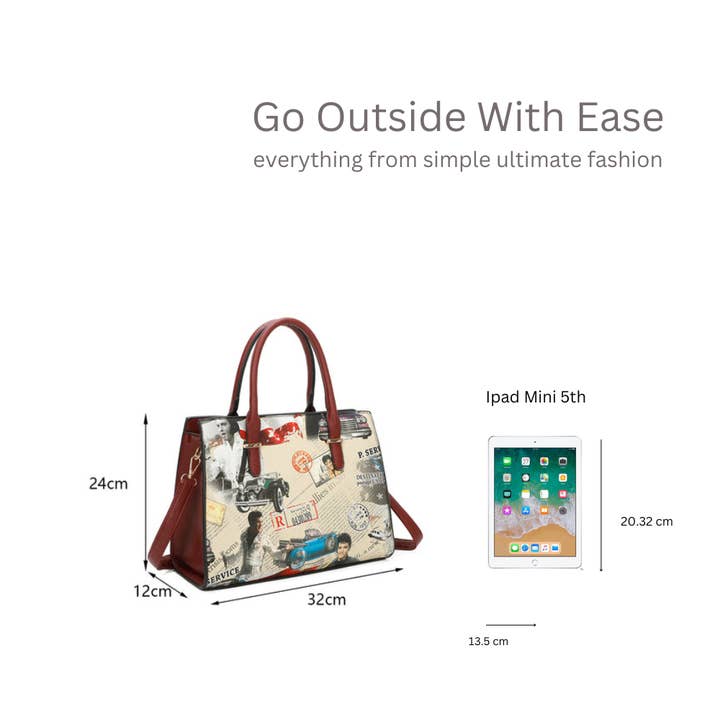 Ellas Trading - Wholesale Tote Bag - Women's - Classic Elvis Presley Top Handle Tote Shoulder Bag