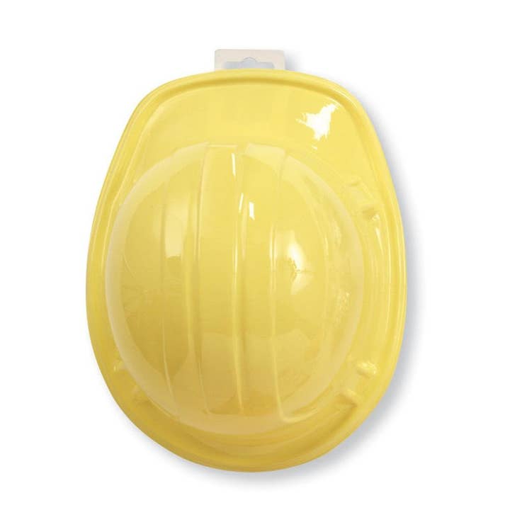 KT Supply - Vendita all'ingrosso Cappello/Corona da festa - Cappello UnderConstruction in plastica, colore giallo, misura bambino, confezione da 12