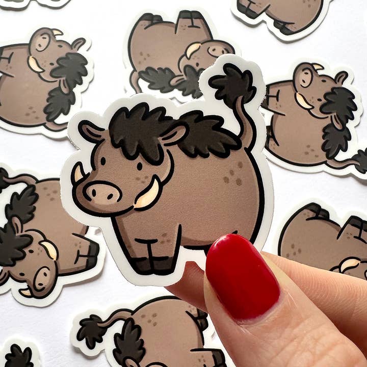 Warthog Mini Sticker for wholesale by Shop Emily M