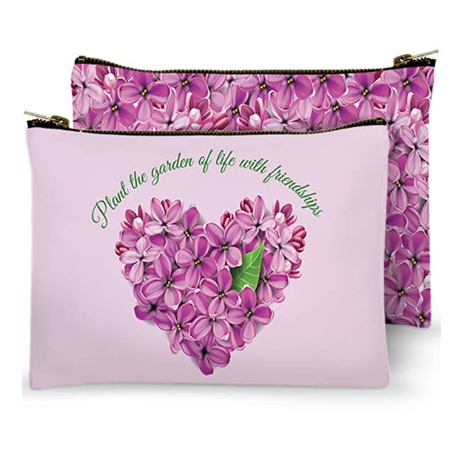 Zippered Bag - Plant the garden of life with friendships for wholesale by Mariasch Studios