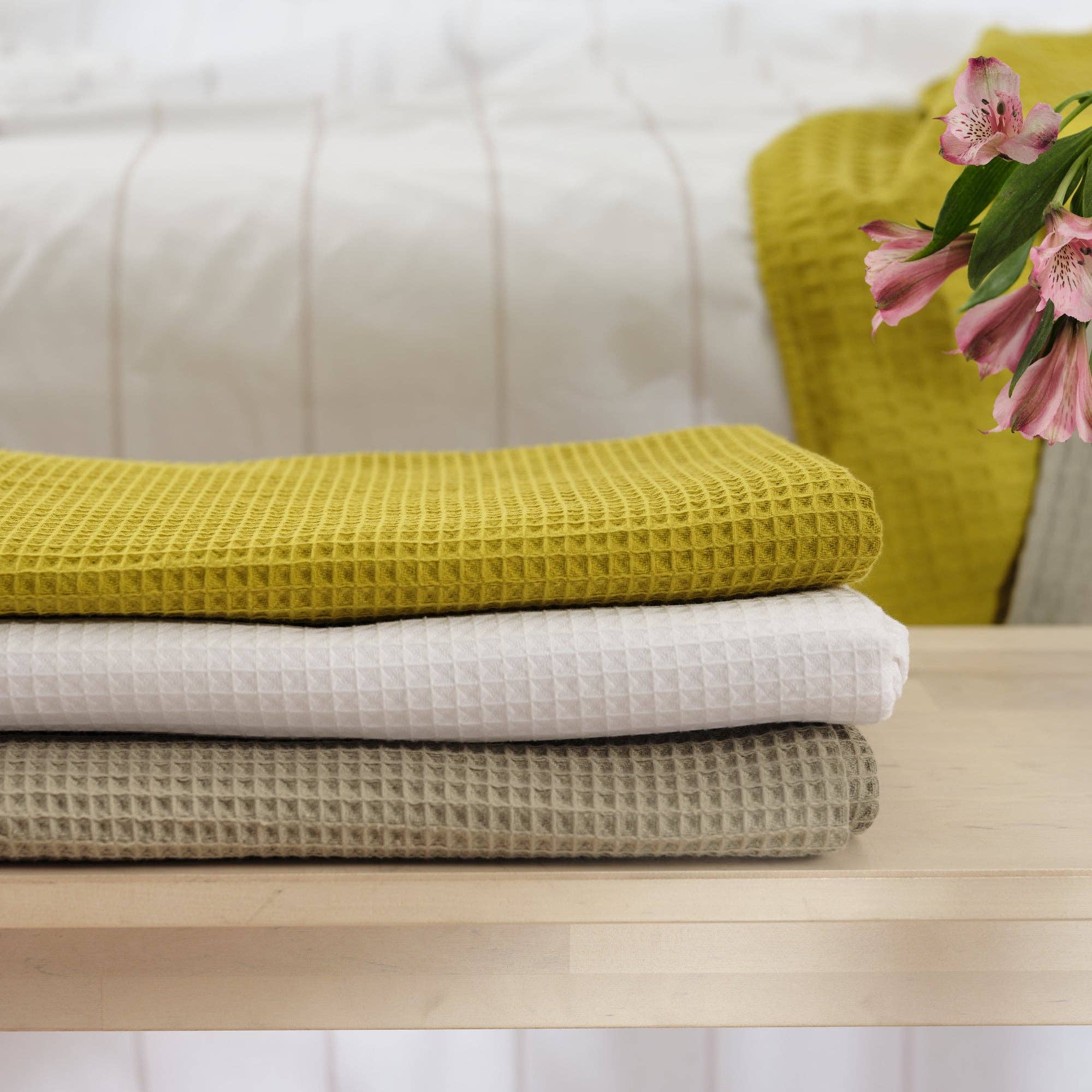 SG HOGAR - Wholesale Bath Towel - Waffle Towel 100% Cotton Pistachio Green3