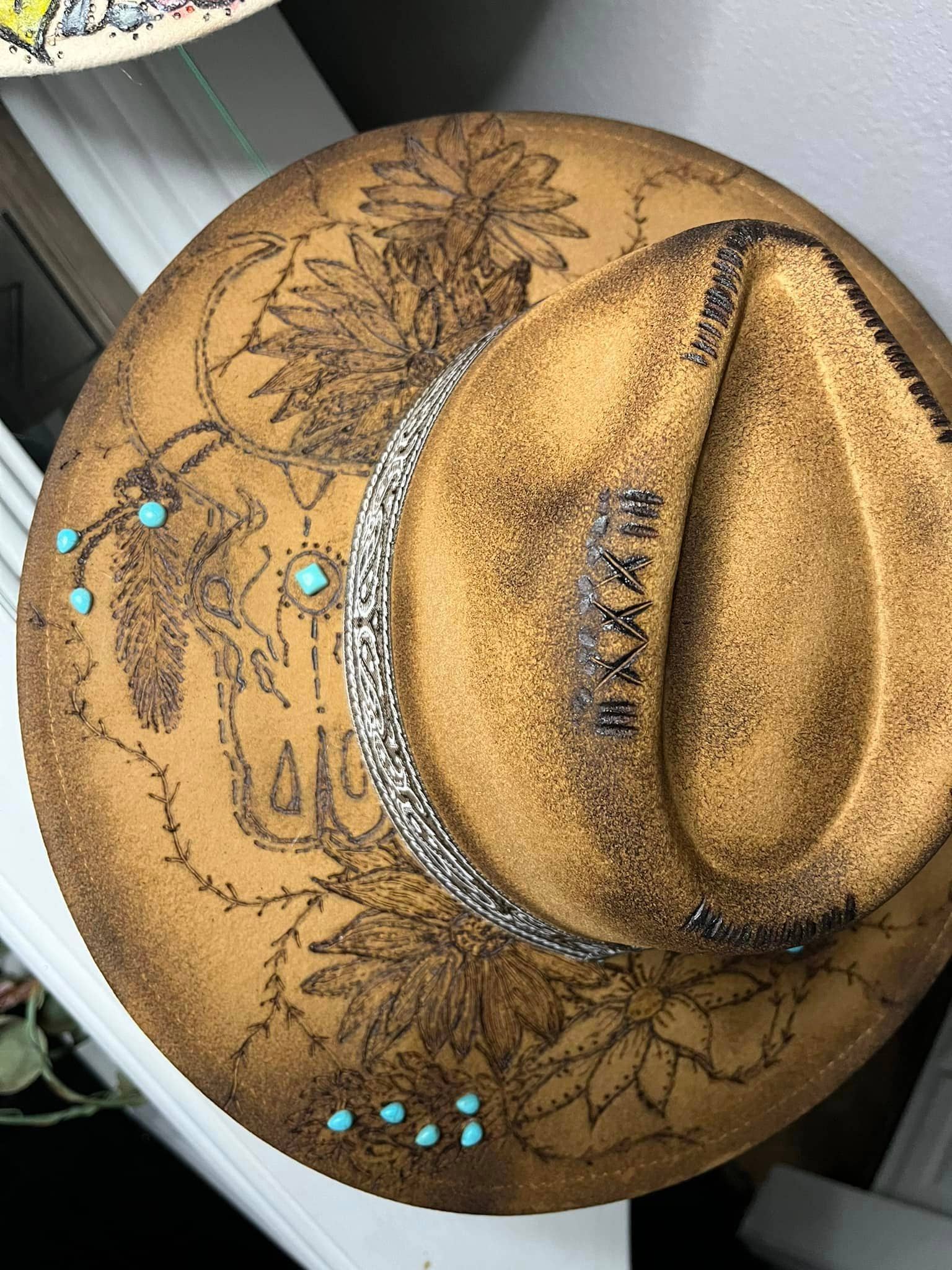 Feathered Gypsy Custom Hats and Boutique - Wholesale Cowboy Hat - Women's - Burned Rancher Hat  RODEO7