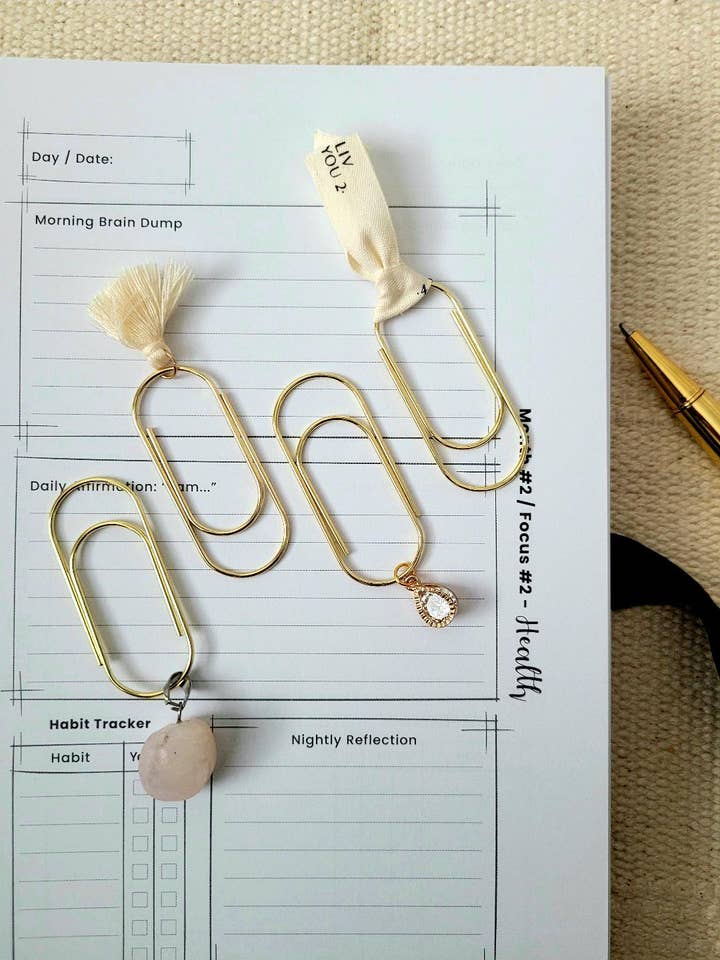 Set mit Jumbo-Dekorativ-Lesezeichenklammern für den Großhandel von Liv 4 You 2