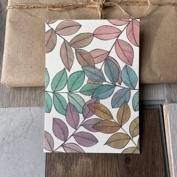 Botanical Leaves Postcard for wholesale by Myayart