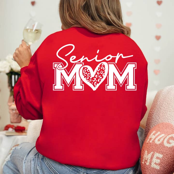 TEELUX - Wholesale Sublimation Transfer - (Shirt not included) Senior Mom - WHITE Screen print Transfer2