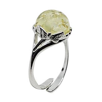 Citrine Amber Sterling Silver Adjustable Ring for wholesale by Amberman