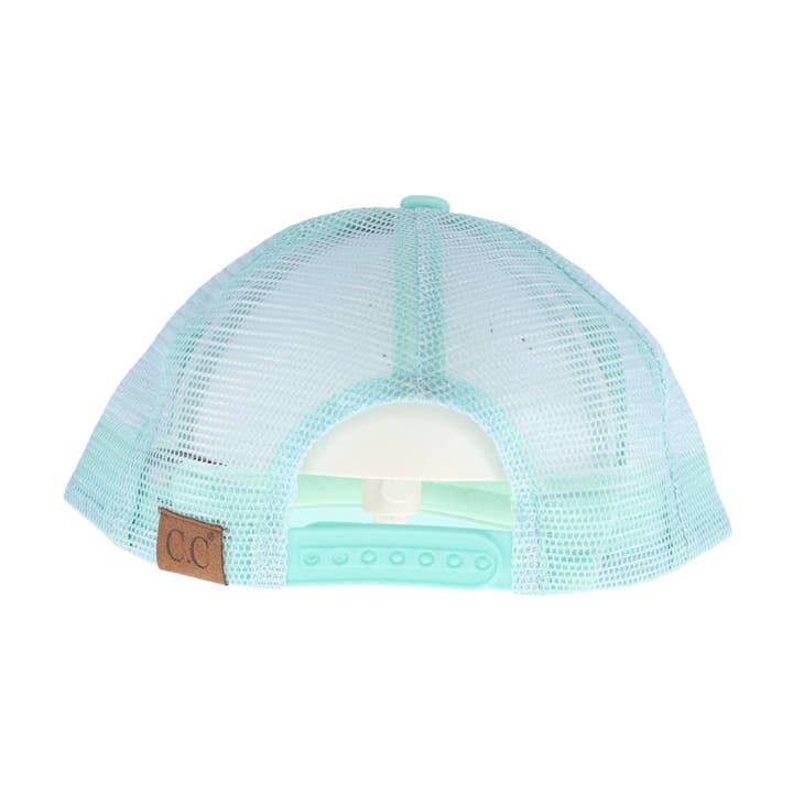 C.C Beanie - Wholesale Trucker Hat - Women's - Take it Easy Smiley Face C.C Trucker Ball Cap TCB01
