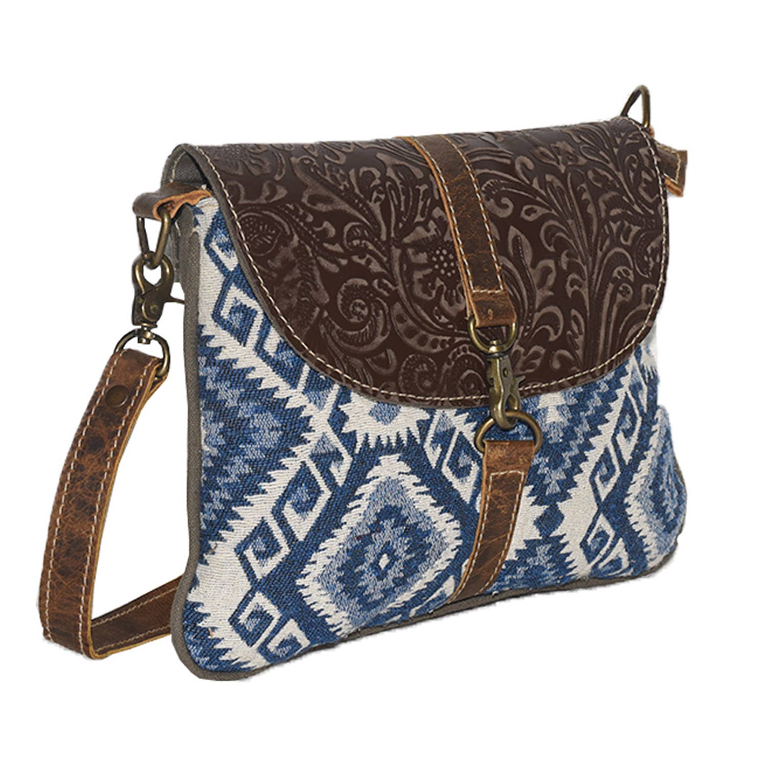 Hopofly Bags - Wholesale Crossbody Bag - Women's - Gine Canvas & Leather Crossbody Bag1